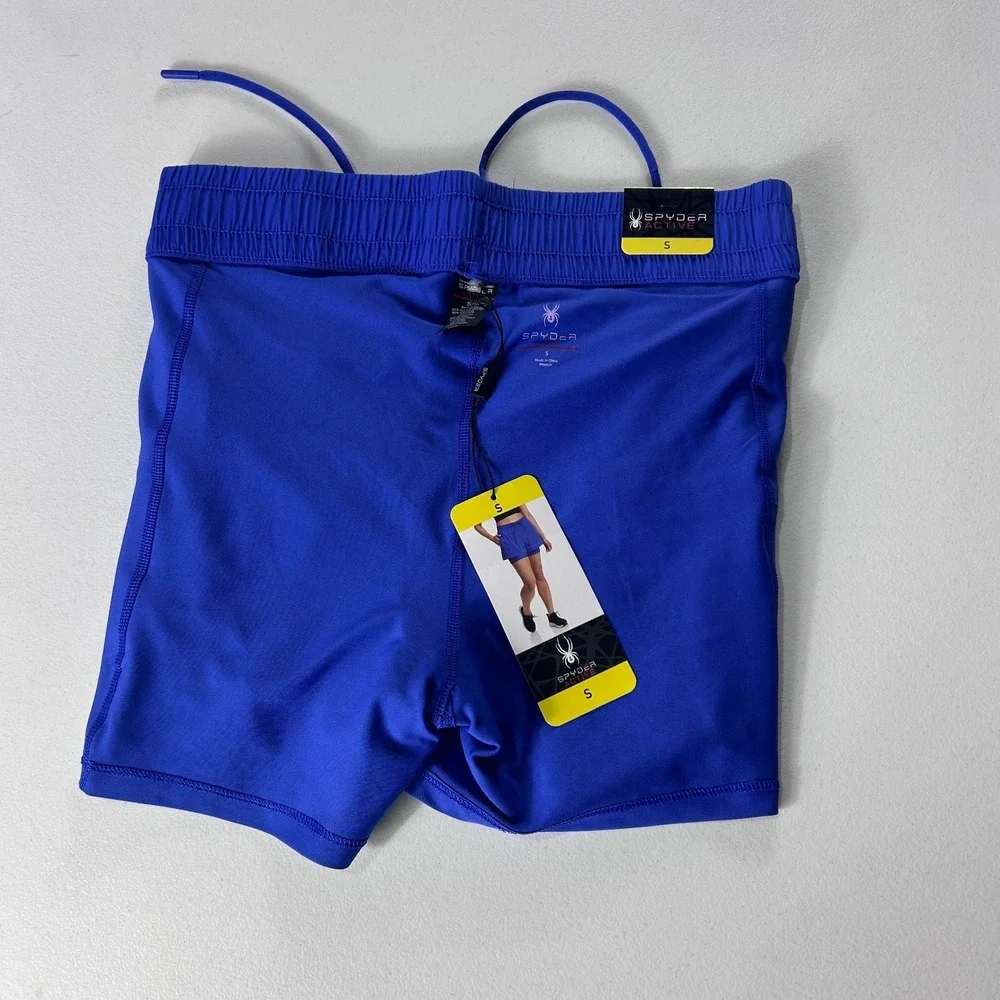 Spyder Active Mens Perennial Blue 2-in-1 Running Shorts Small 1753161 NWT‎